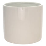 Cylinder Ceramic Vase - 14.5cmD x 13cmH / White -1