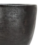Titan Cement Pot with Hole & Plug - 18cmD x 17cmH / Black -1