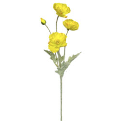 Field Poppy Spray - 56cmL / Yellow